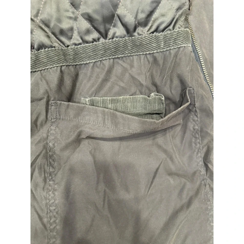 Grant Thomas Quilted Barn Jacket Mens Large Corduroy Collar Heritage Olive Green